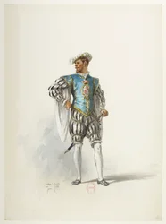 Btv1b84558104 16 - Saint-Saëns - Henry VIII - Maquettes de costumes - Lacoste - 16e Kostuum