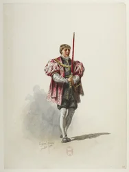 Btv1b84558104 31 - Saint-Saëns - Henry VIII - Maquettes de costumes - Lacoste - 31e Kostuum