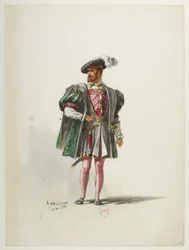 Btv1b84558104 54 - Saint-Saëns - Henry VIII - Maquettes de costumes - Lacoste - 54. Kostuum