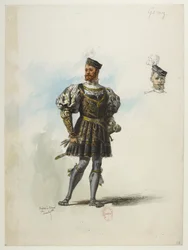 Btv1b84558104 58 - Saint-Saëns - Henry VIII - Maquettes de costumes - Lacoste - 58e Don Gomez de Feria