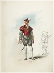 Btv1b84558104 66 - Saint-Saëns - Henry VIII - Maquettes de costumes - Lacoste - 64e Kostuum