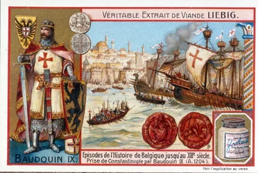 Baldwin I bij de plundering van Constantinopel