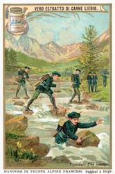 Oversteek van een bergstroom