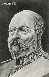 Fantasieportret van koning Edward VII (litho)