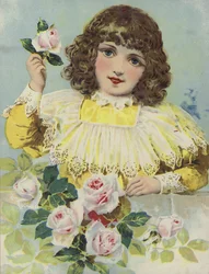 Meisje met rozen