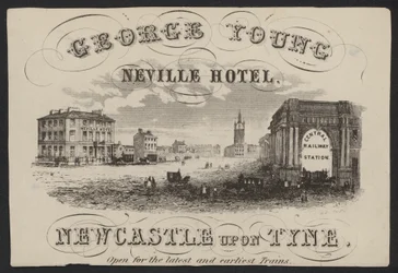 Hotelhandelskaart (gravure)