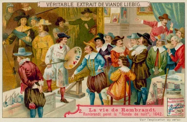 Rembrandt schildert de Nachtwacht