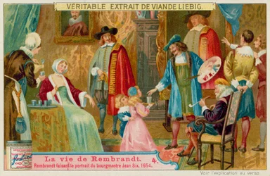 Rembrandt Schildert het Portret van Jan Six