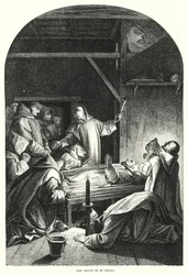 De dood van St. Bruno (gravure)