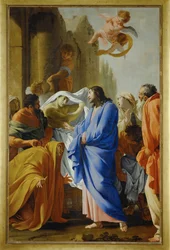 Christus wekt de zoon van de weduwe van Nain op, geschilderd vóór 1640 (schilderij op doek)