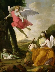 Hagar en Ismaël gered door de engel, c.1648