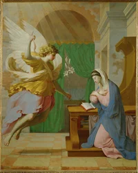 De Annunciatie (schilderij op doek)