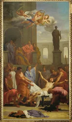 Het martelaarschap van de heilige Laurentius (schilderij op doek)