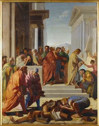 De preek van Sint Paulus in Efeze (schilderij op doek)