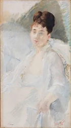 De Herstellende. Portret van een Vrouw in het Wit, 1877-1878