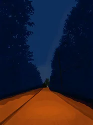 Dirt Road At Night, Brooklyn (digitale kunst)