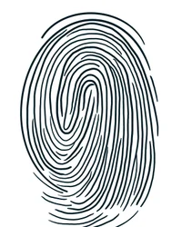 Tekening van een vingerafdruk Brooklyn (digitale kunst)