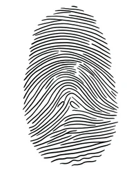 Tekening van een vingerafdruk Brooklyn (digitale kunst)