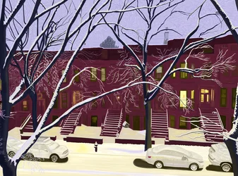 Eerste sneeuw, eerste licht, 2025 (digitale kunst)
