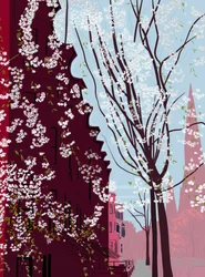 Garfield Place, Spring, Brooklyn, ca 2020-24 (digitale kunst)