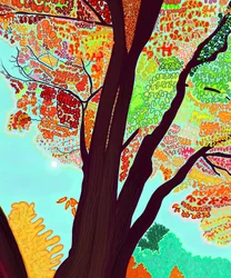 Lasdt Herfstboom, 2018 (met de hand getekend op een iPad met een Apple-potlood)