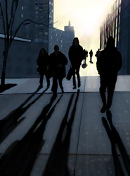 Manhattan stoep (digitale kunst)