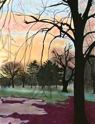 Prospect Park, Bomen (digitale kunst)