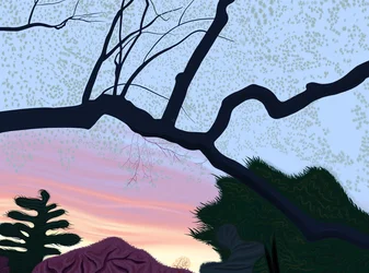 Lente, Prospect Park, 2025 (digitale kunst)