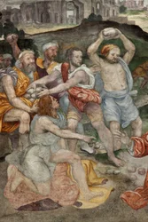Fresco De Steniging van Stefanus, c.1550 (fresco)