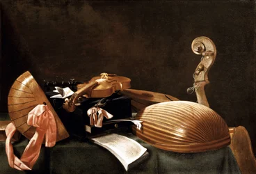 Stilleven met muziekinstrumenten, ca. 1650