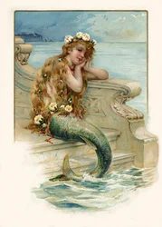 De kleine zeemeermin (chromolitho)