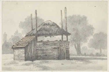 Hooischelf te Zoelmond, in de Betuwe