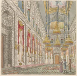 Interieur van het Koninklijk Paleis op de Dam, ca. 1810-1813