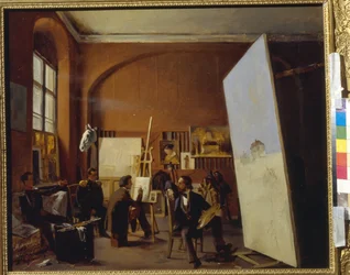 Het atelier van schilder graaf Vasily Maksutov