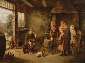 Een dag bij de smidse, 1887