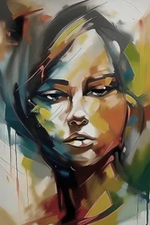 Triest meisjesgezicht