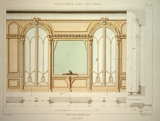 Ontwerp voor een woonkamerwand, illustratie uit 