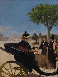 Aankomst bij de Villa Borghese, 1878