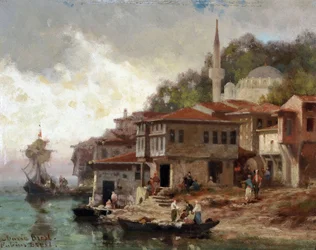 Constantinopel, rand van de Bosporus, Aziatische kust