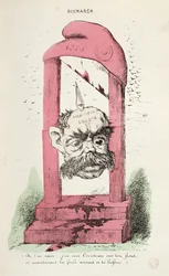Karikatuur van Otto von Bismarck (1815-98) 1870