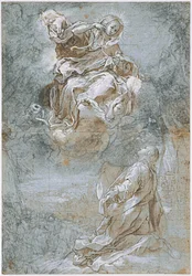 Het wonder van de heilige gordel (recto), ca. 1600-1610