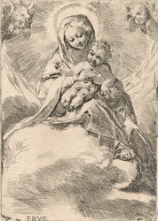 De Maagd zittend op een wolk, 1580-84