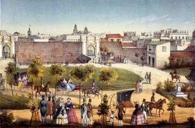 De poorten van Monseratte, Havana, Cuba, 1840
