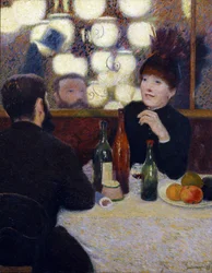 In het Café de la Nouvelle Athènes (portret van Suzanne Valadon)