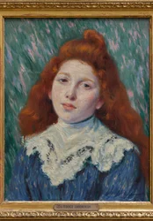 Meisje met witte kraag