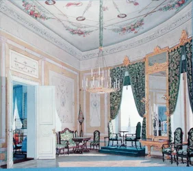 Salon in het Nikolai (Tchudov) Paleis in het Kremlin, 1847