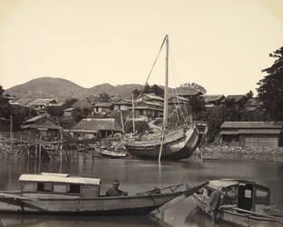 Boten in Rivier, Nagasaki