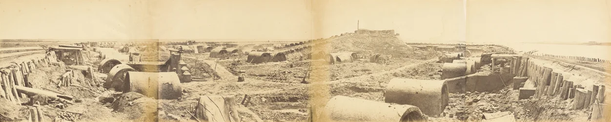 Interieur van het Noordfort Taku na de verovering op 21 augustus 1860