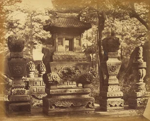 Interieur van het graf bij het depot bij Peking, oktober 1860