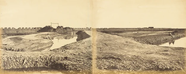Tangkoo Fort na de verovering, met de Franse en Engelse ingang, 10 augustus 1860, 1860